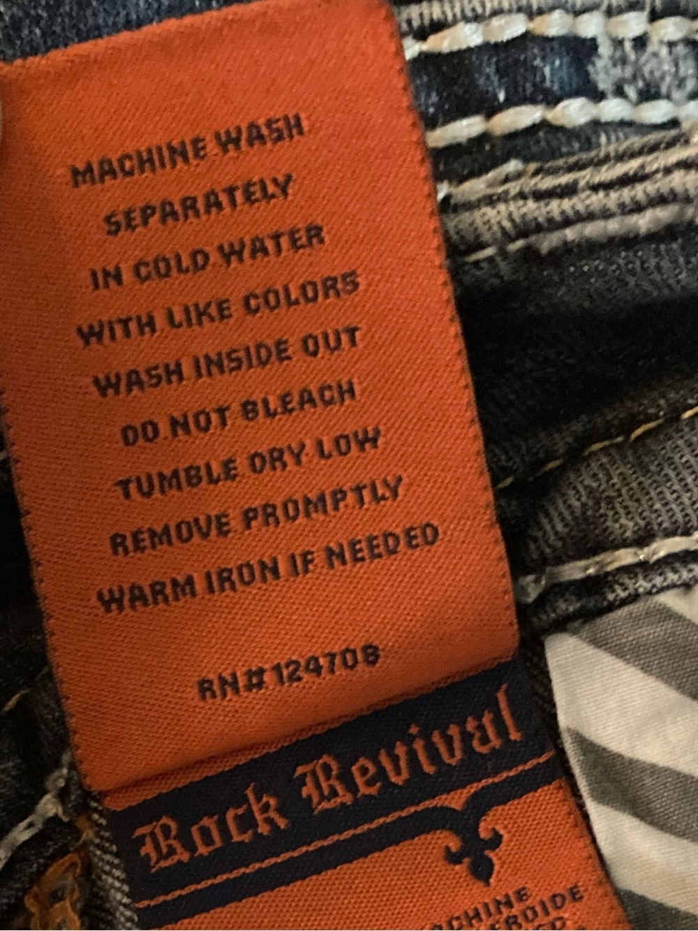 ROCK REVIVAL Lam Medium Wash Fleur-de-Lis Skinny Jeans - Size 26 - Picture 15 of 15